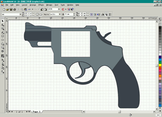 CDR绘制左轮手枪实例教程 软件云 CDR实例教程