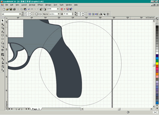 CDR绘制左轮手枪实例教程 软件云 CDR实例教程