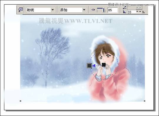 CorelDRAW绘制雪地中的唯美女孩教程,破洛洛