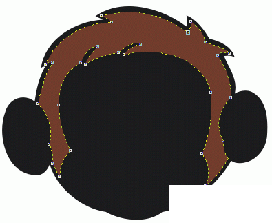 CD11绘制小猴头像（图十八）