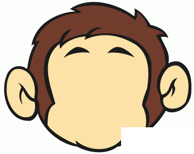CD11绘制小猴头像（图二十三）