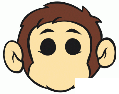 CD11绘制小猴头像（图二十四）