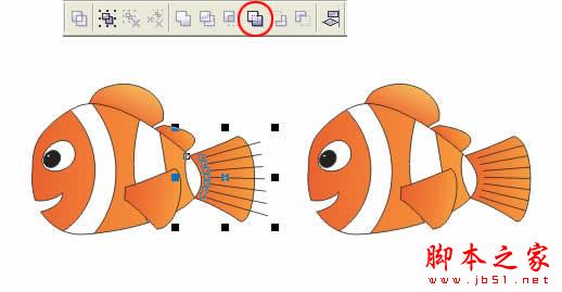 Coreldraw绘制小鱼Nemo