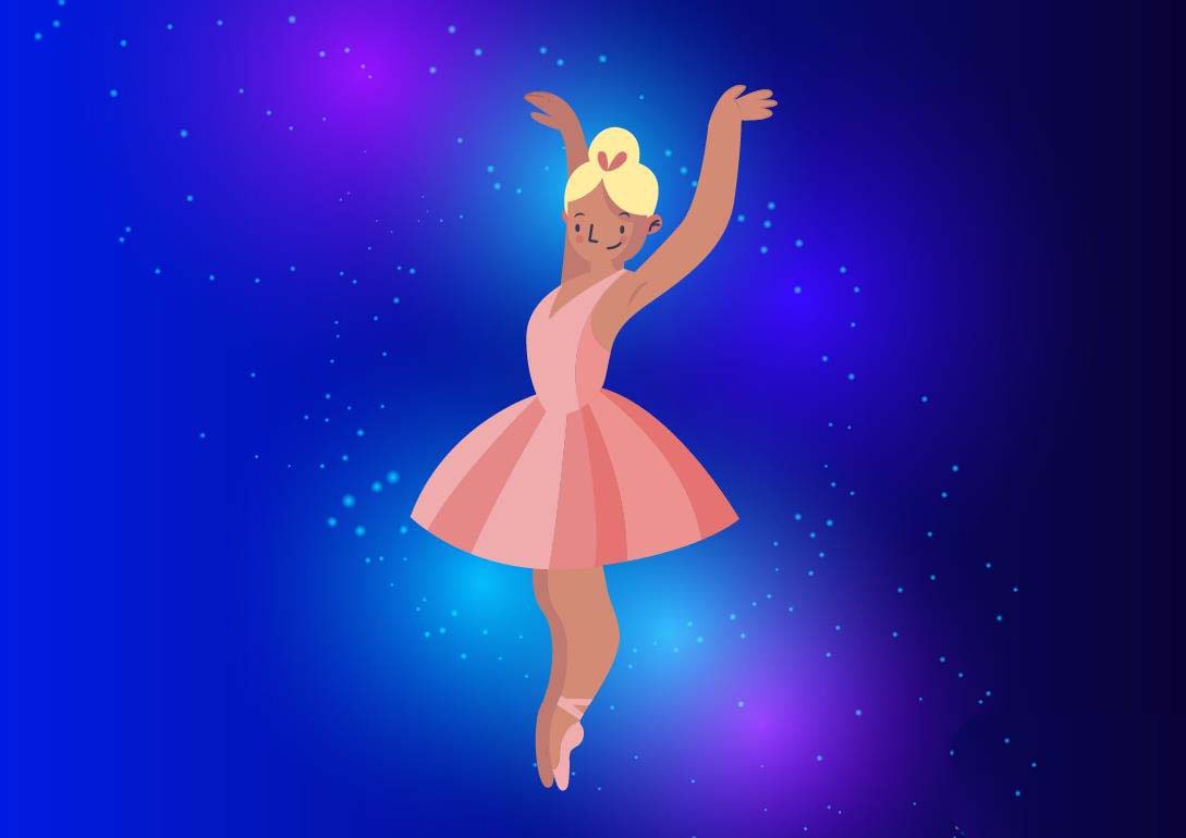 ai怎么绘制芭蕾舞女王的背景图? ai舞者梦想场景的画法