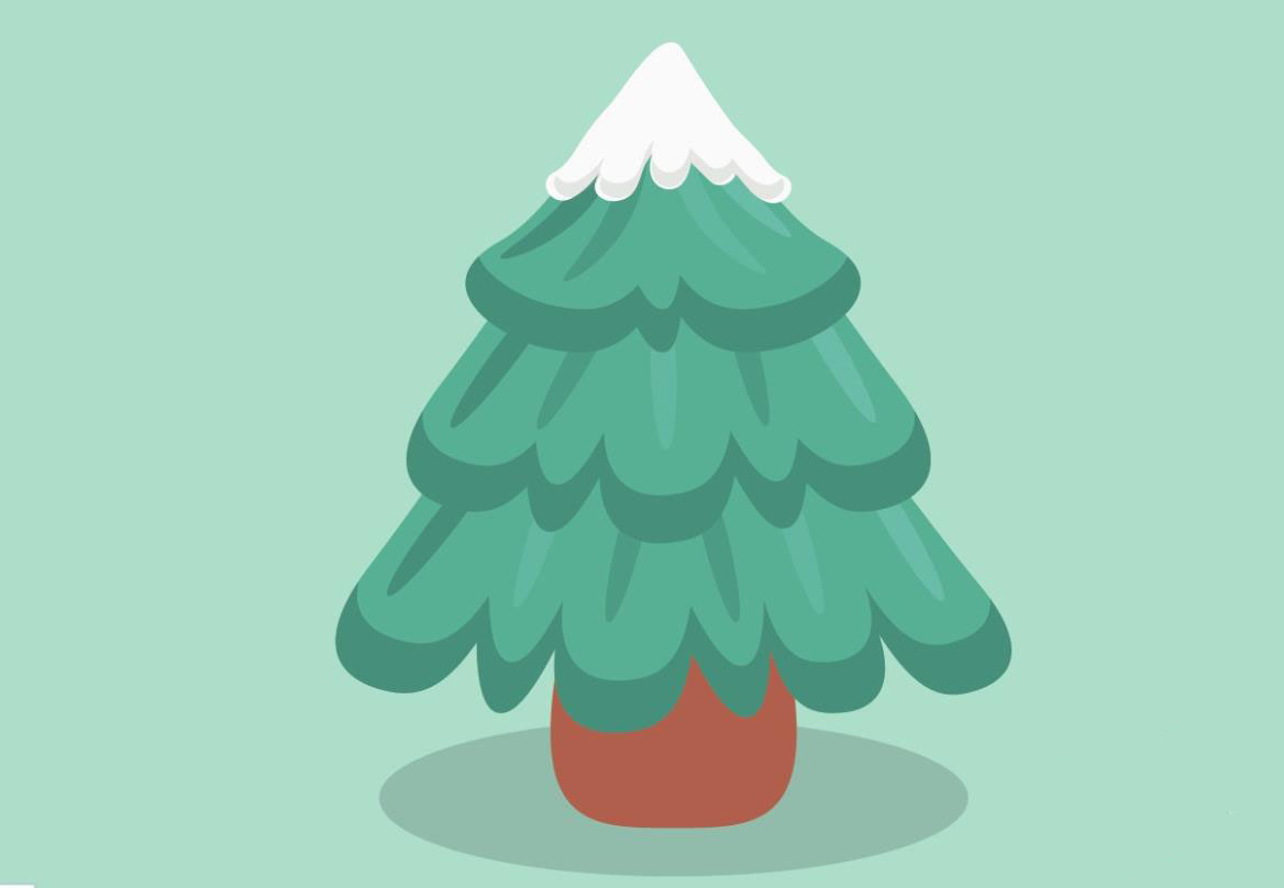 ai怎么绘制可爱的圣诞树? AI圣诞树插画的画法