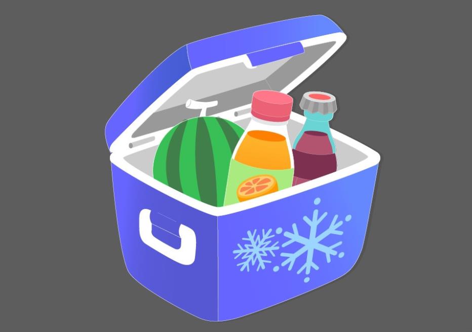 ai怎么设计车载冰箱? ai食物保鲜箱插画的画法