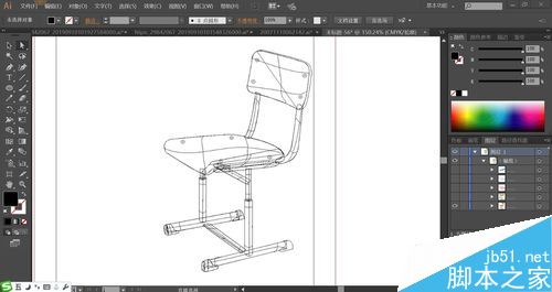 ai怎么手绘课椅矢量图? ai设计课椅的画法