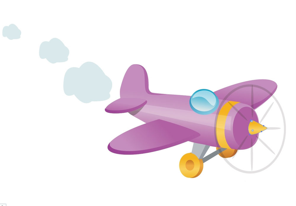ai怎么设计一款玩具飞机插画矢量图?