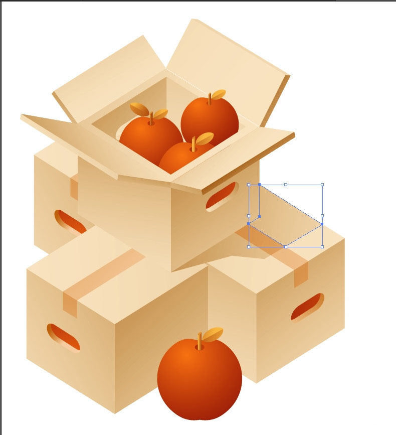 ai怎么设计一箱水果? ai水果箱图片的画法