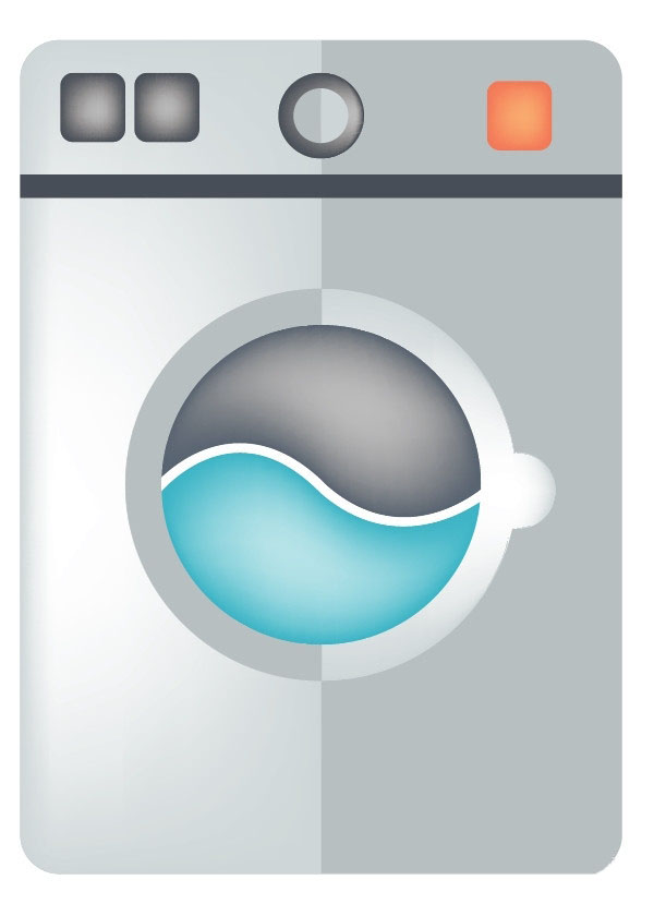 ai怎么设计扁平化的洗衣机图标? ai洗衣机的画法