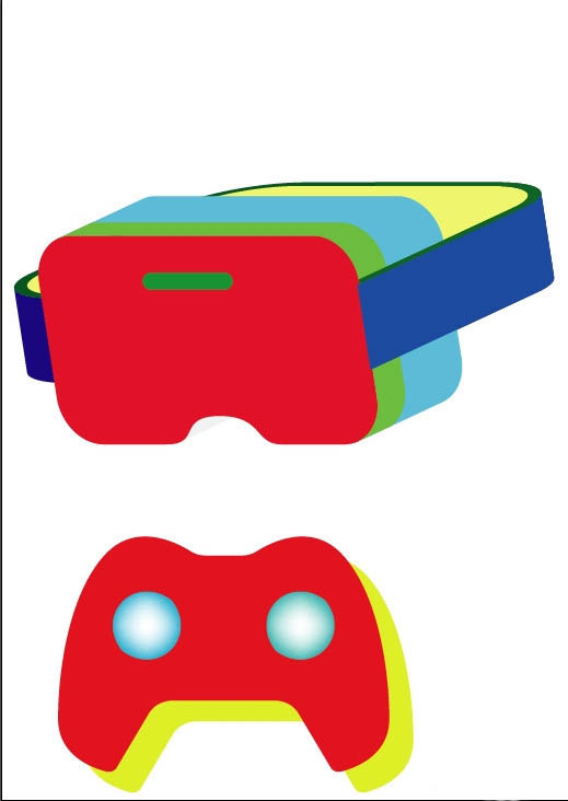 ai怎么绘制游戏眼镜? ai2.5d立体游戏眼睛的画法