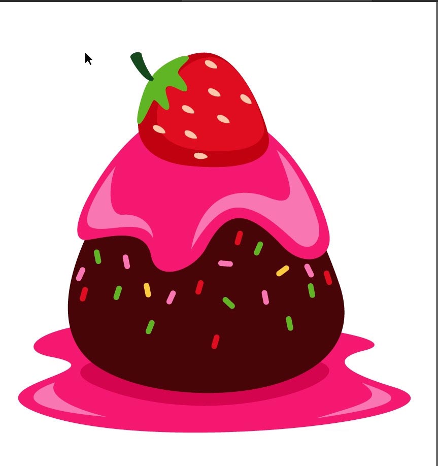 ai怎么设计草莓甜品素材? ai绘制草莓糕点插画的教程