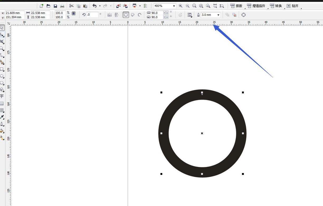 cdr怎么圆环透视效果? cdr圆环压扁的透视效果制作方法