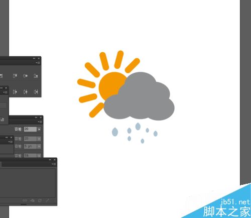 Ai简单绘制阴天的小图标
