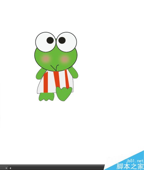 Ai简单绘制卡通青蛙的图片