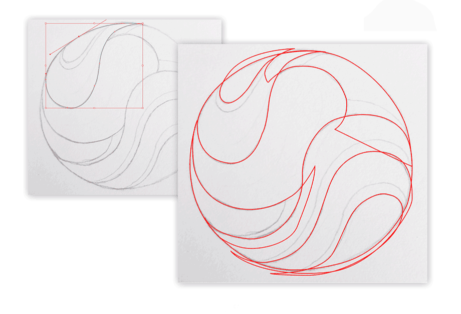 Illustrator绘制一个抽象立体感太极球,PS教程,思缘教程网