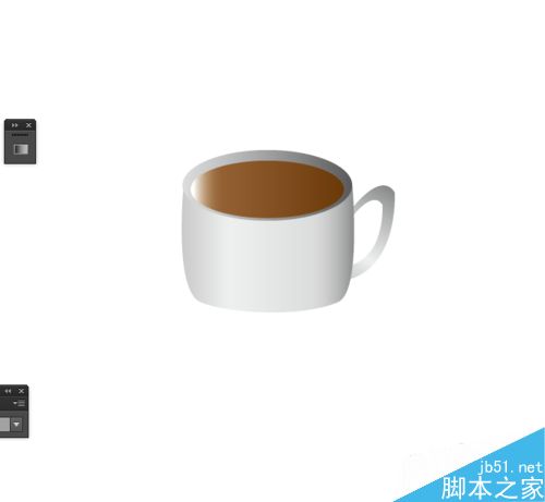 Ai简单绘制咖啡杯的图标