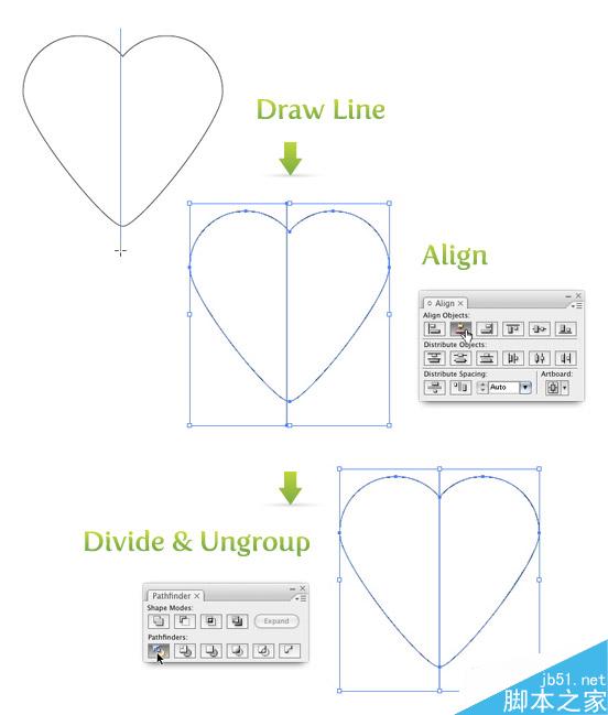 AI绘制漂亮四叶草 软件云 AI实例教程画线和分