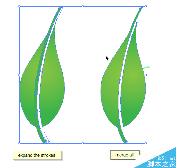 AI绘制树叶教程 软件云 AI实例教程