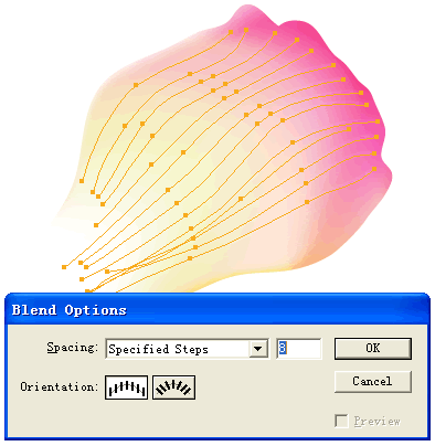 Illustrator网格工具绘制逼真花瓣 软件云 AI实例教程
