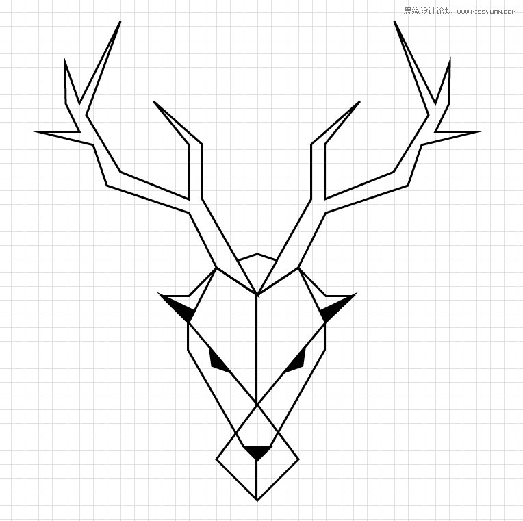 Illustrator绘制简约时尚的鹿形LOGO教程,PS教程,思缘教程网