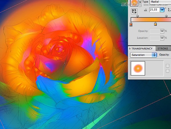 Illustrator绘制有型有色的抽象玫瑰花教程,PS教程,思缘教程网