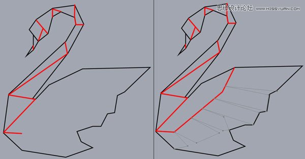 Illustrator绘制折纸风格的天鹅图标教程,PS教程,思缘教程网