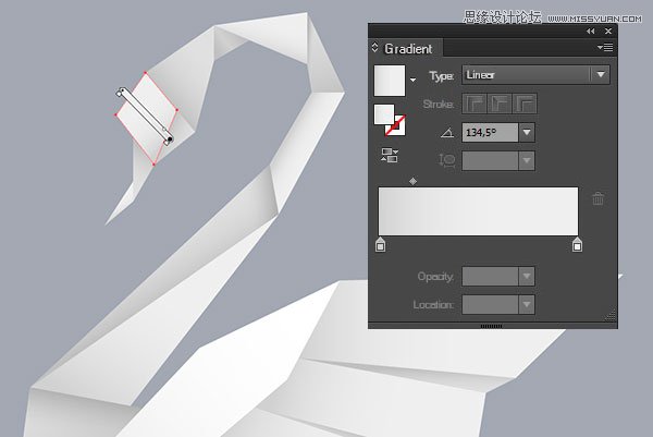 Illustrator绘制折纸风格的天鹅图标教程,PS教程,思缘教程网