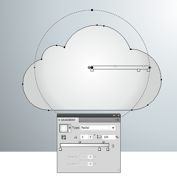 AI绘制玻璃质感云图标 软件云 AI实例教程 glass cloud 16
