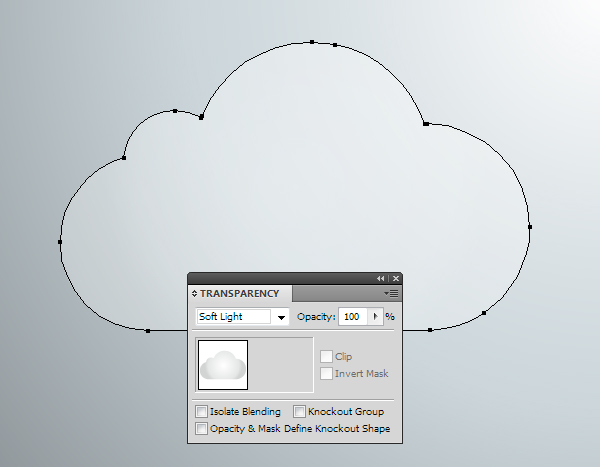 AI绘制玻璃质感云图标 软件云 AI实例教程 glass cloud 17