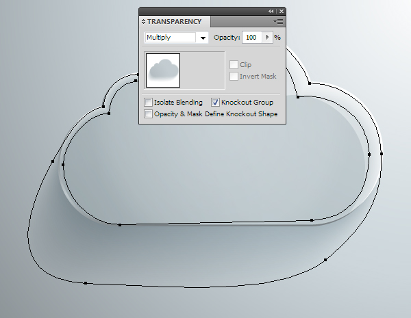 AI绘制玻璃质感云图标 软件云 AI实例教程 glass cloud 25