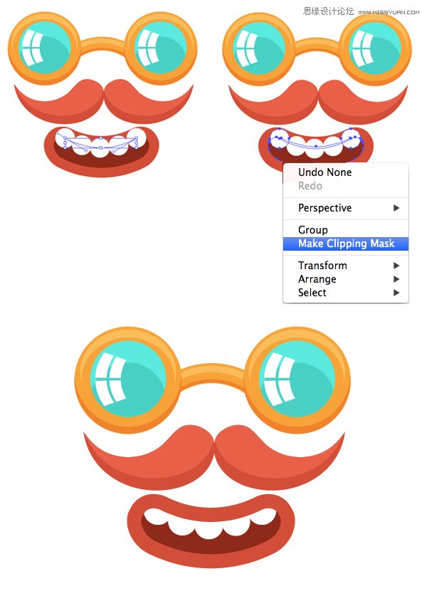 Illustrator绘制俏皮大胆的复古风格海报,PS教程,思缘教程网