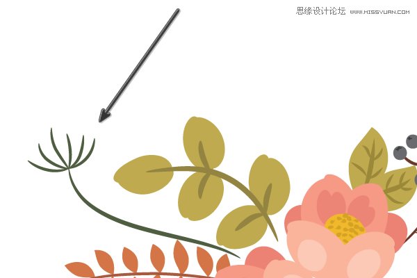 Illustrator绘制复古典雅风格的花朵花藤,PS教程,思缘教程网