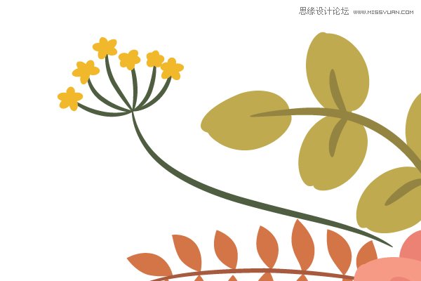 Illustrator绘制复古典雅风格的花朵花藤,PS教程,思缘教程网