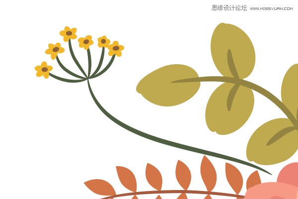 Illustrator绘制复古典雅风格的花朵花藤,PS教程,思缘教程网