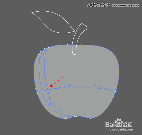 Illustrator网格工具制作逼真的红苹果教程,PS教程,思缘教程网