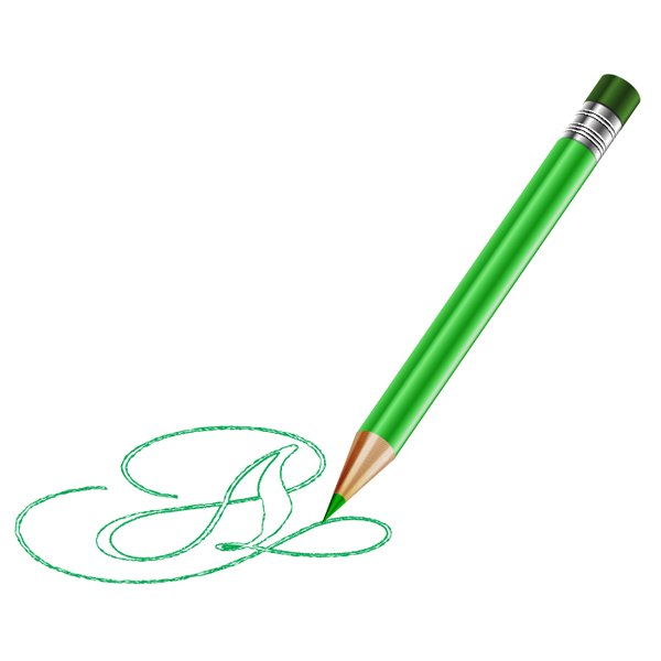 Illustrator绘制绿色逼真的铅笔效果图,PS教程,思缘教程网