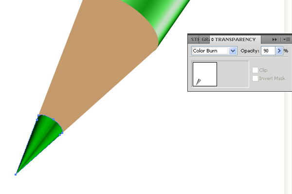 Illustrator绘制绿色逼真的铅笔效果图,PS教程,思缘教程网