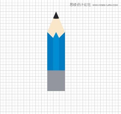 Illustrator使用艺术画笔绘制弯曲的铅笔,破洛洛