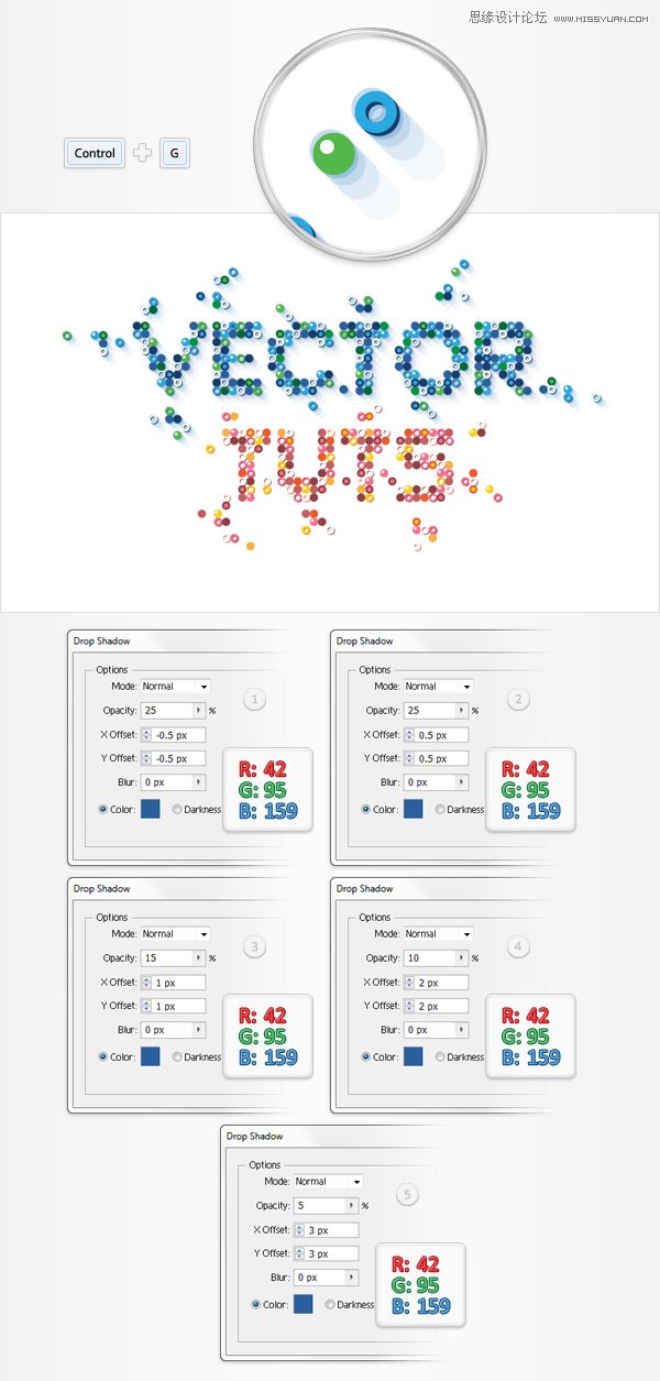 Illustrator制作马赛克效果的艺术字教程,破洛洛