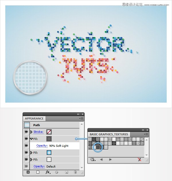 Illustrator制作马赛克效果的艺术字教程,破洛洛