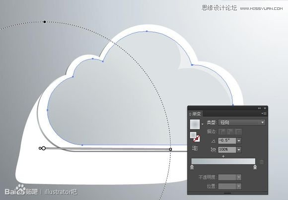 Illustrator绘制立体效果的白云云彩,破洛洛