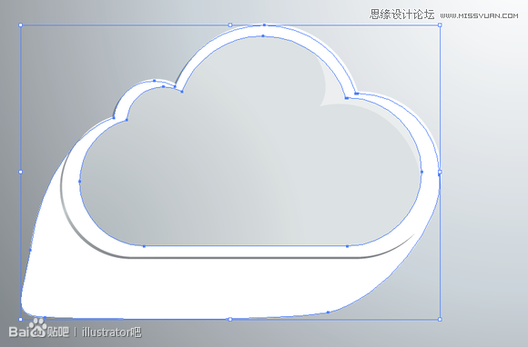 Illustrator绘制立体效果的白云云彩,破洛洛