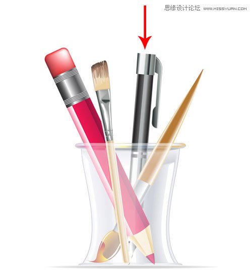 Illustrator绘制逼真的笔筒图标教程,破洛洛