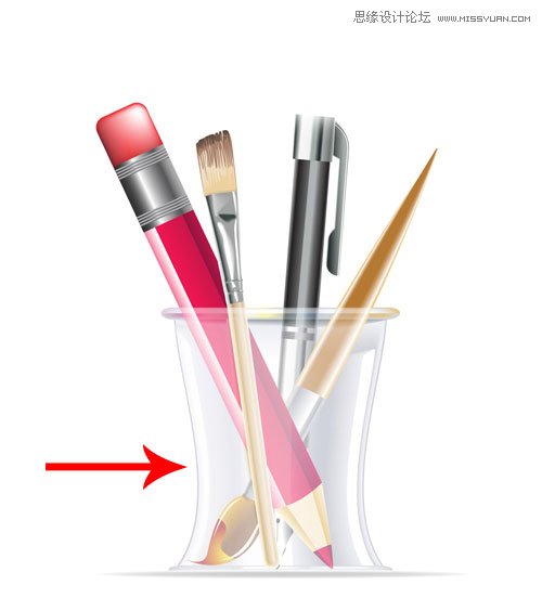 Illustrator绘制逼真的笔筒图标教程,破洛洛