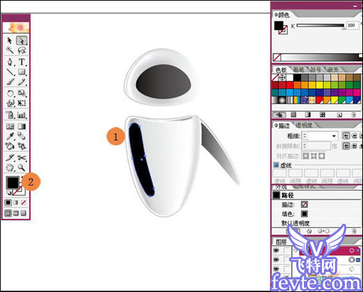 Illustrator鼠绘教程：打造漂亮质感机器人