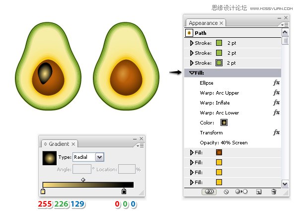 Illustrator绘制立体逼真的鸭梨效果图,