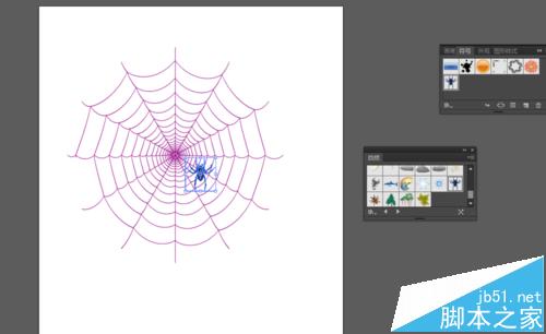 怎么用AI绘制蜘蛛网图案