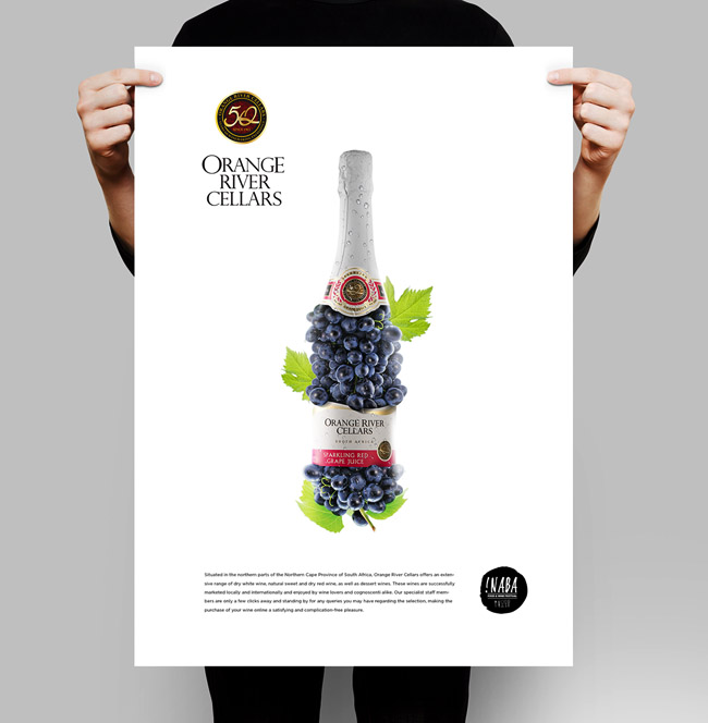 清新风格葡萄酒海报设计作品欣赏