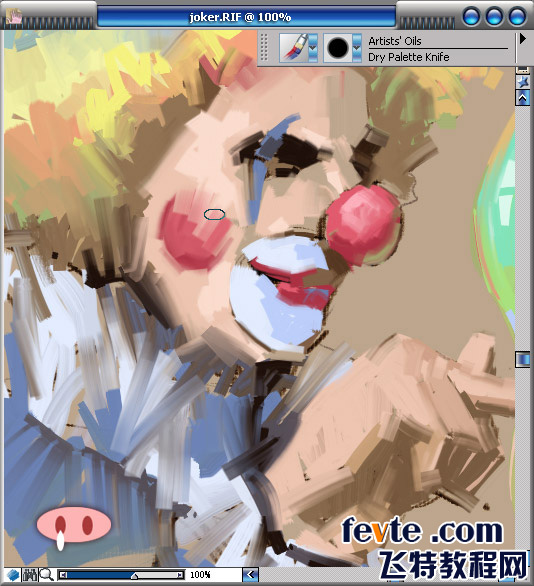 Painter绘制卡通小丑 软件云 painter教程